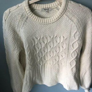 Madewell Sweater Ivory Cream Alpaca wool  Size XXS